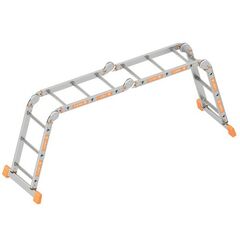  Leitern Layher Kofferraumleiter TOPIC 4x3 Sprossen; Aluminiumleiter klappbar und universell einsetzbar, Länge 3.43 m 12405380