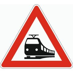  Gefahrenzeichen Verkehrszeichen 151 Bahnübergang, SL 630 mm, Alu 2 mm, RA1 12357197