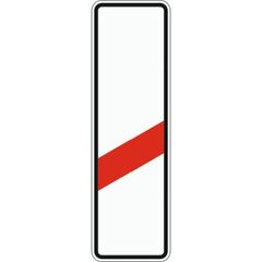  Gefahrenzeichen Verkehrszeichen 162-10 einstreifige Bake, Aufst. rechts, 1000x300 mm, Alu 2 mm, RA2 12357153