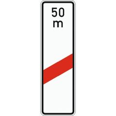  Gefahrenzeichen Verkehrszeichen 162-11 einstreifige Bake m. Entfernungsang., Aufst. rechts, 1000x300 mm, Alu 2 mm, RA2 12357067