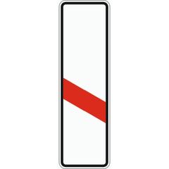  Gefahrenzeichen Verkehrszeichen 162-20 einstreifige Bake, Aufst. links, 1000x300 mm, Alu 2 mm, RA2 12357324