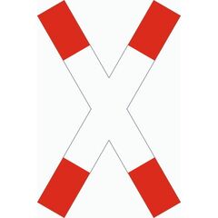  Vorschriftzeichen Verkehrszeichen 201-50 Andreaskreuz stehend 1350x180 mm, Alu 3 mm, RA2 12356514