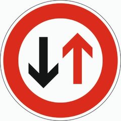  Vorschriftzeichen ADCO Verkehrszeichen 208 Vorrang des Gegenverkehrs, Ø 600 mm, Alu 2 mm, RA2 12355882