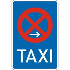  Vorschriftzeichen Verkehrszeichen 229-20 Taxenstand Ende (Aufst. rechts) 900x600 mm, Alu 2 mm, RA1 12356492