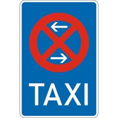  Vorschriftzeichen Verkehrszeichen 229-30 Taxenstand Mitte (Aufst. rechts) 630x420 mm, Alu 3 mm, RA2 12356215