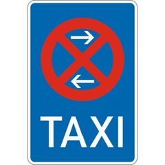  Vorschriftzeichen Verkehrszeichen 229-31 Taxenstand Mitte (Aufst. links) 900x600 mm, Alu 3 mm, RA2 12356489