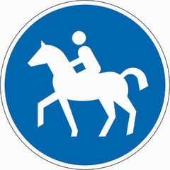  Vorschriftzeichen Verkehrszeichen 238 Reitweg, Ø 600 mm, Alu 3 mm, RA3 12356212