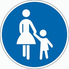  Vorschriftzeichen Verkehrszeichen 239 Gehweg, Ø 420 mm, Alu 2 mm, RA2 12356350