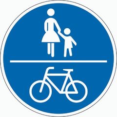  Vorschriftzeichen ADCO Verkehrszeichen 240 Gemeinsamer Geh- und Radweg, Ø 600 mm, Alu 2 mm, RA2 12355917
