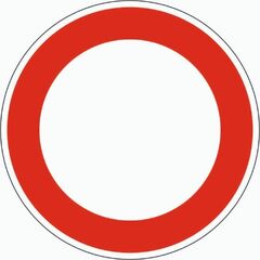  Vorschriftzeichen ADCO Verkehrszeichen 250 Verbot f. Fahrzeuge aller Art, Ø 600 mm, Alu 2 mm, RA2 12355898
