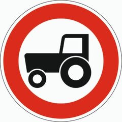  Vorschriftzeichen Verkehrszeichen 257-58 Verbot f. Kfz u. Züge, die nicht schneller als 25 km/h fahren können o. dürfen, Ø 600 mm, Alu 2 mm, RA3 12357019
