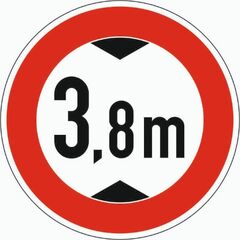  Vorschriftzeichen Verkehrszeichen 265 Verbot f. Fahrzeuge über angeg. tatsächliche Höhe, Ø 600 mm, Alu 2 12356043
