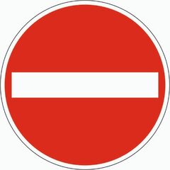  Vorschriftzeichen ADCO Verkehrszeichen 267 Verbot der Einfahrt, Ø 600 mm, Alu 2 mm, RA2 12355880