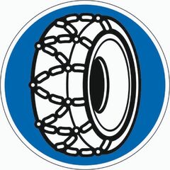  Vorschriftzeichen Verkehrszeichen 268 Schneeketten vorgeschrieben, Ø 600 mm, Alu 2 mm, RA2 12356730