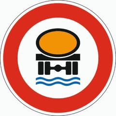 Vorschriftzeichen Verkehrszeichen 269 Verbot f. Fahrzeuge m. wassergefährdender Ladung, Ø 750 mm, Alu 3 mm, RA3 12356453