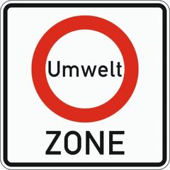  Vorschriftzeichen Verkehrszeichen 270-1 Beginn einer Verkehrsverbotszone z. Vermind. schädlicher Luftverunreinig. 840x840 mm, Alu 2 mm, RA2 12356176