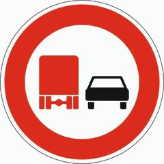  Vorschriftzeichen Verkehrszeichen 277 Überholverbot f. Kfz über 3,5 t, Ø 600mm, Alu 2mm, RA2 12356286