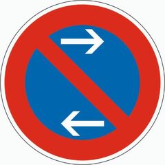  Vorschriftzeichen Verkehrszeichen 286-31 Eingeschränktes Haltverbot Mitte (Aufst. links), Ø 600 mm, Alu 2 mm, RA1 12355963