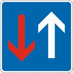  Richtzeichen Verkehrszeichen 308 Vorrang vor dem Gegenverkehr 420x420mm, Alu 2mm, RA2 12359816