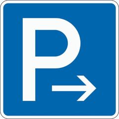  Richtzeichen Verkehrszeichen 314-20 Parken Ende (Aufstellung rechts) Parken Anfang (Aufstellung links) 600x600mm, Alu 2mm, RA2 12359811