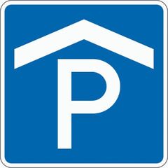  Richtzeichen Verkehrszeichen 314-50 Parkhaus, Parkgarage 420x420mm, Alu 2mm, RA2 12359663