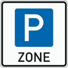  Richtzeichen Verkehrszeichen 314-1 Beginn einer Parkraumbewirtschaftungszone 840x840mm, Alu 2mm, RA3 12359230