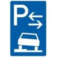 Richtzeichen Verkehrszeichen 315-53 Parken auf Gehwegen, halb in Fahrtrichtung links Mitte 900x600mm, Alu 3mm, RA2 12359076