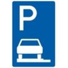  Richtzeichen Verkehrszeichen 315-60 Parken auf Gehwegen, ganz in Fahrtrichtung links 900x600 mm, Alu 3 mm, RA2 12359071