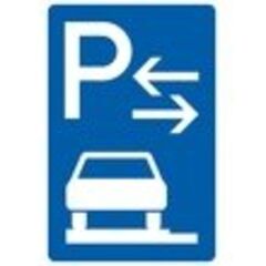  Richtzeichen Verkehrszeichen 315-63 Parken auf Gehwegen, ganz in Fahrtrichtung links Mitte 900x600mm, Alu 2mm, RA2 12359650