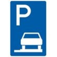  Richtzeichen Verkehrszeichen 315-65 Parken auf Gehwegen, ganz in Fahrtrichtung rechts 900x600 mm, Alu 2 mm, RA3 12359504