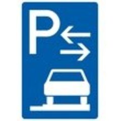  Richtzeichen Verkehrszeichen 315-68 Parken auf Gehwegen, ganz in Fahrtrichtung rechts Mitte 630x420mm, Alu 2mm, RA2 12359943
