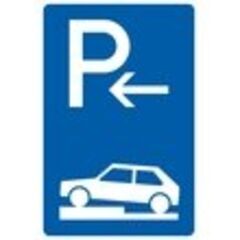  Richtzeichen Verkehrszeichen 315-72 Parken auf Gehwegen, halb quer z. Fahrtrichtung links Ende 900x600 mm, Alu 3 mm 12359790
