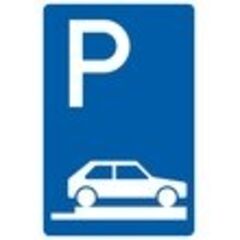  Richtzeichen Verkehrszeichen 315-85 Parken auf Gehwegen, ganz quer zur Fahrtrichtung rechts 630x420mm, Alu 3mm, RA2 12359052
