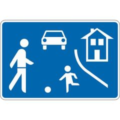  Richtzeichen Verkehrszeichen 325-1 Beginn eines verkehrsberuhigten Bereichs 600x900mm, Alu 2mm, RA2 12358898