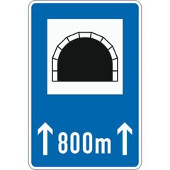  Richtzeichen Verkehrszeichen 327-50 Tunnel m. Längenangabe in m 900x600mm, Alu 3mm, RA2 12359770