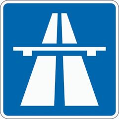  Richtzeichen Verkehrszeichen 330-1 Autobahn 600x600mm, Alu 2mm, RA2 12359768