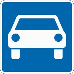  Richtzeichen Verkehrszeichen 331-1 Kraftfahrtstraße 600x600mm, Alu 3mm, RA2 12359766