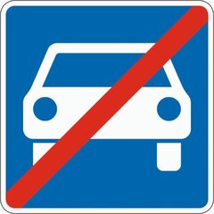  Richtzeichen Verkehrszeichen 331-2 Ende d. Kraftfahrtstraße 600x600mm, Alu 3mm, RA2 12359475