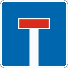  Verkehrsschilder und Straßenschilder ADCO Verkehrszeichen 357 Sackgasse 600x600mm, Alu 2mm, RA2 12355875