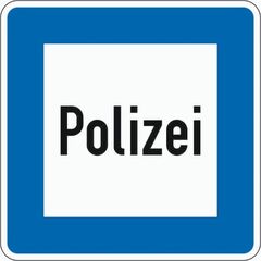  Richtzeichen Verkehrszeichen 363 Polizei 600x600mm, Alu 2mm, RA1 12359320