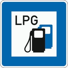  Richtzeichen Verkehrszeichen 365-53 Tankstelle m. Autogas 600x600mm, Alu 3mm, RA2 12359171