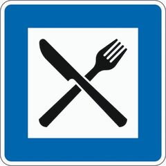  Richtzeichen Verkehrszeichen 365-56 Autobahngasthaus 600x600mm, Alu 3mm, RA2 12359604