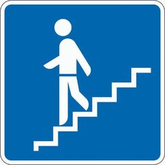  Richtzeichen Verkehrszeichen 365-63 Fußgängerunterführung 840x840mm, Alu 2mm, RA1 12359893