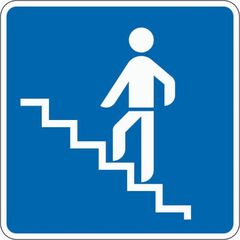  Richtzeichen Verkehrszeichen 365-64 Fußgängerüberführung 600x600mm, Alu 2mm, RA3 12359597