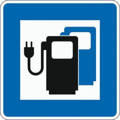  Richtzeichen Verkehrszeichen 365-65 Ladestation f. Elektrofahrzeuge 600x600mm, Alu 2mm, RA1 12359306
