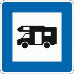  Richtzeichen Verkehrszeichen 365-67 Wohnmobilplatz 600x600mm, Alu 3mm, RA2 12359304