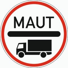  Richtzeichen Verkehrszeichen 390 Mautpflicht , Ø 600mm, Alu 3mm, RA3 12359156