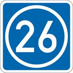  Richtzeichen Verkehrszeichen 406-50 Knotenpunkte d. Autobahn 650x650mm, Alu 2mm, RA1 12359587
