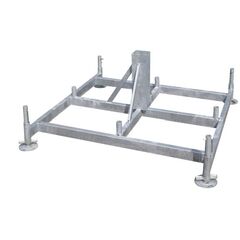  Lampenmast müba-Standfuß für Lampenmast mit 4 Fußspindeln 350mm und 4 Einsteckrohren 12444839