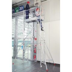  Alu-Rollgerüst Typ Boy 1, Boy 2, Boy 3 müba-Alu-Rollgerüst Typ Boy 2, Arbeitshöhe 5,8 m, mit Durchstiegsklappe und Aufstockung 12444776